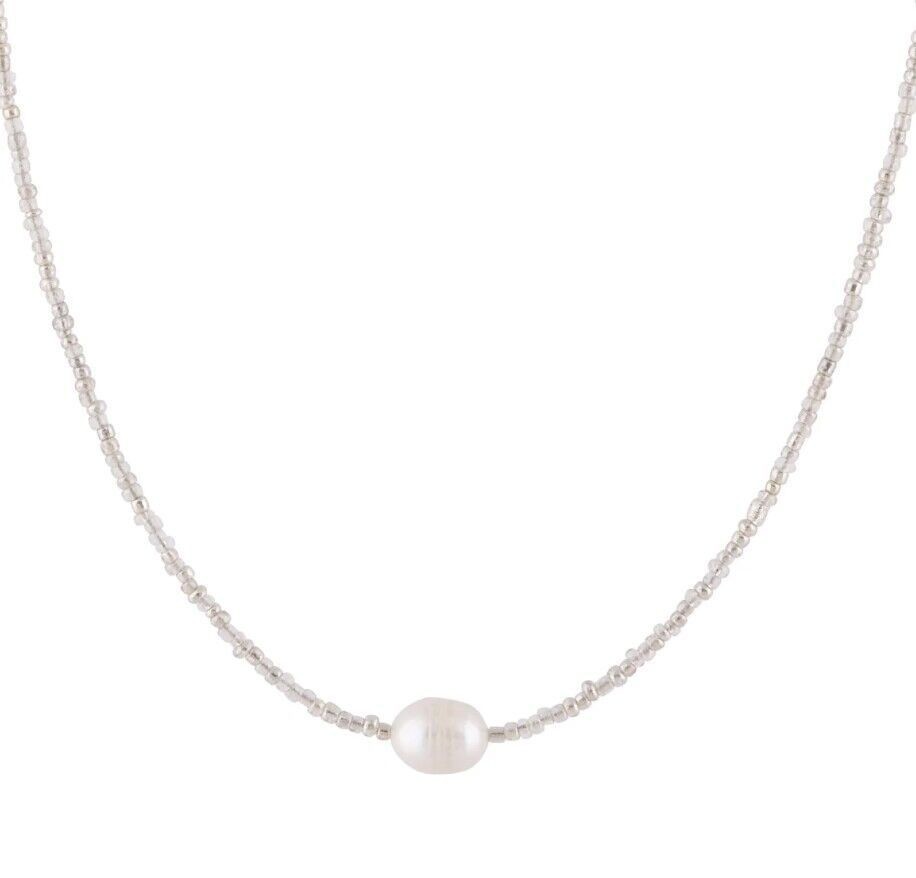 Artistic Vintage Bead Necklace Natural Freshwater Pearl