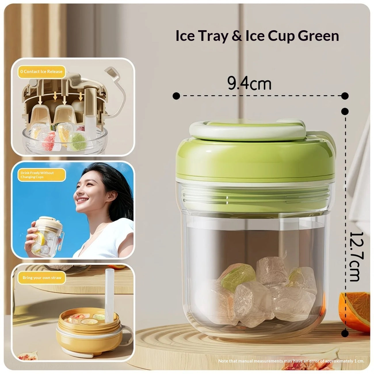 3-in-1 Ice Cube Tray Water Cup Household Breakfast Cup