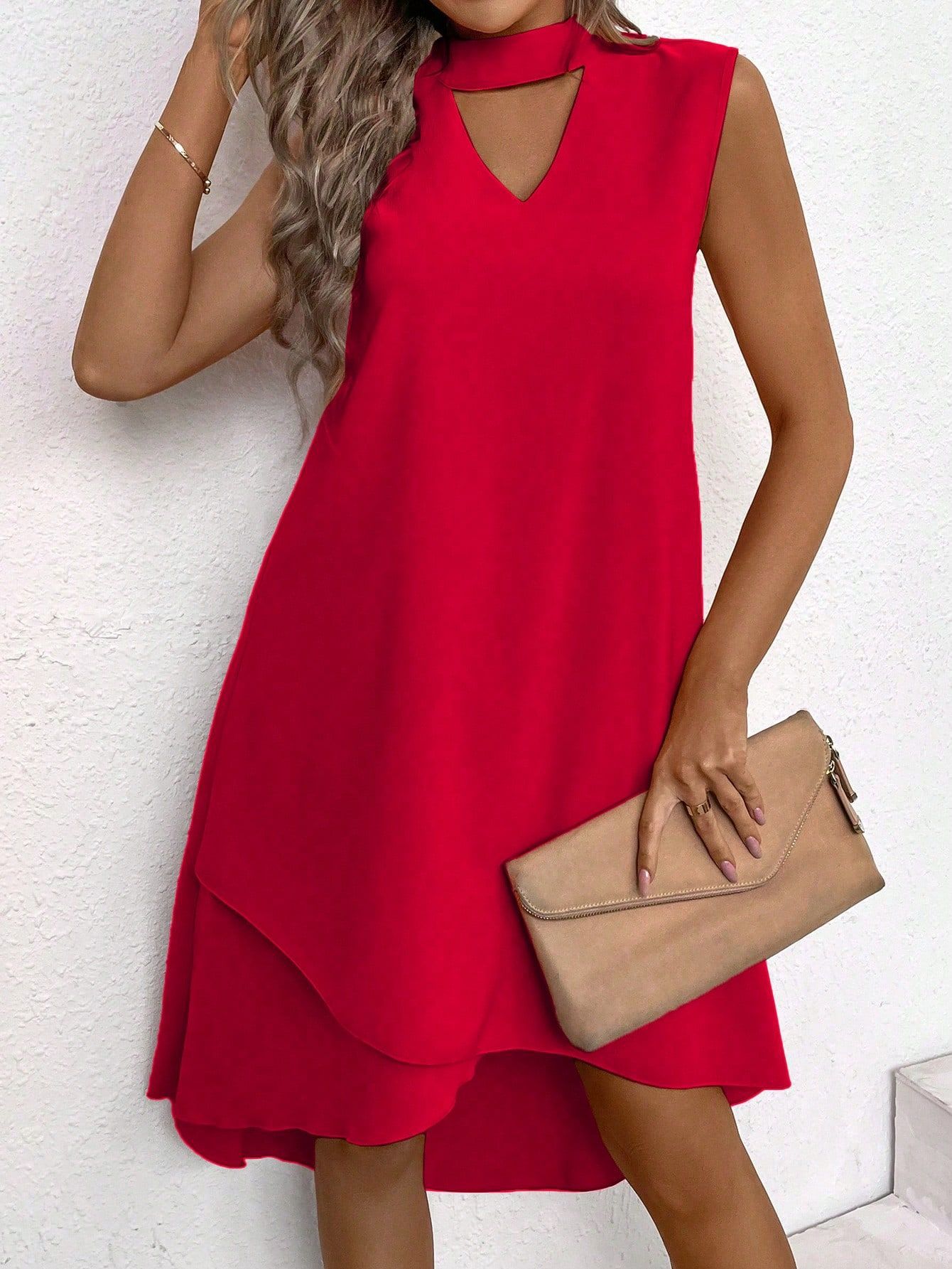Casual Comfortable Asymmetrical And Loose-fitting Dress