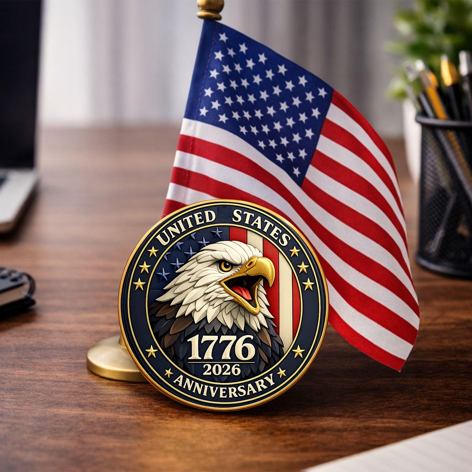 3D Embossed 250th Anniversary Commemorative Coin
