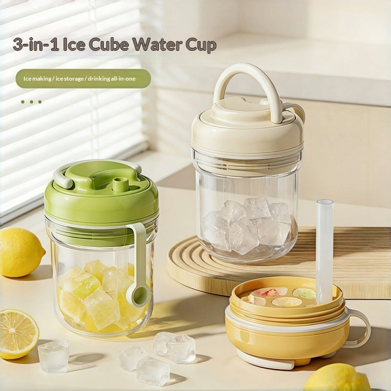 3-in-1 Ice Cube Tray Water Cup Household Breakfast Cup