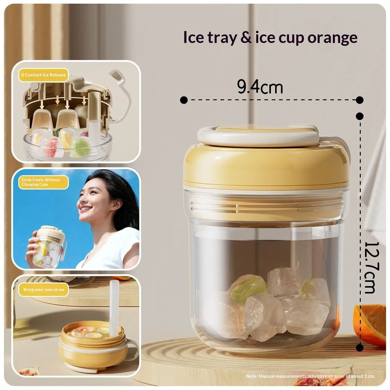 3-in-1 Ice Cube Tray Water Cup Household Breakfast Cup