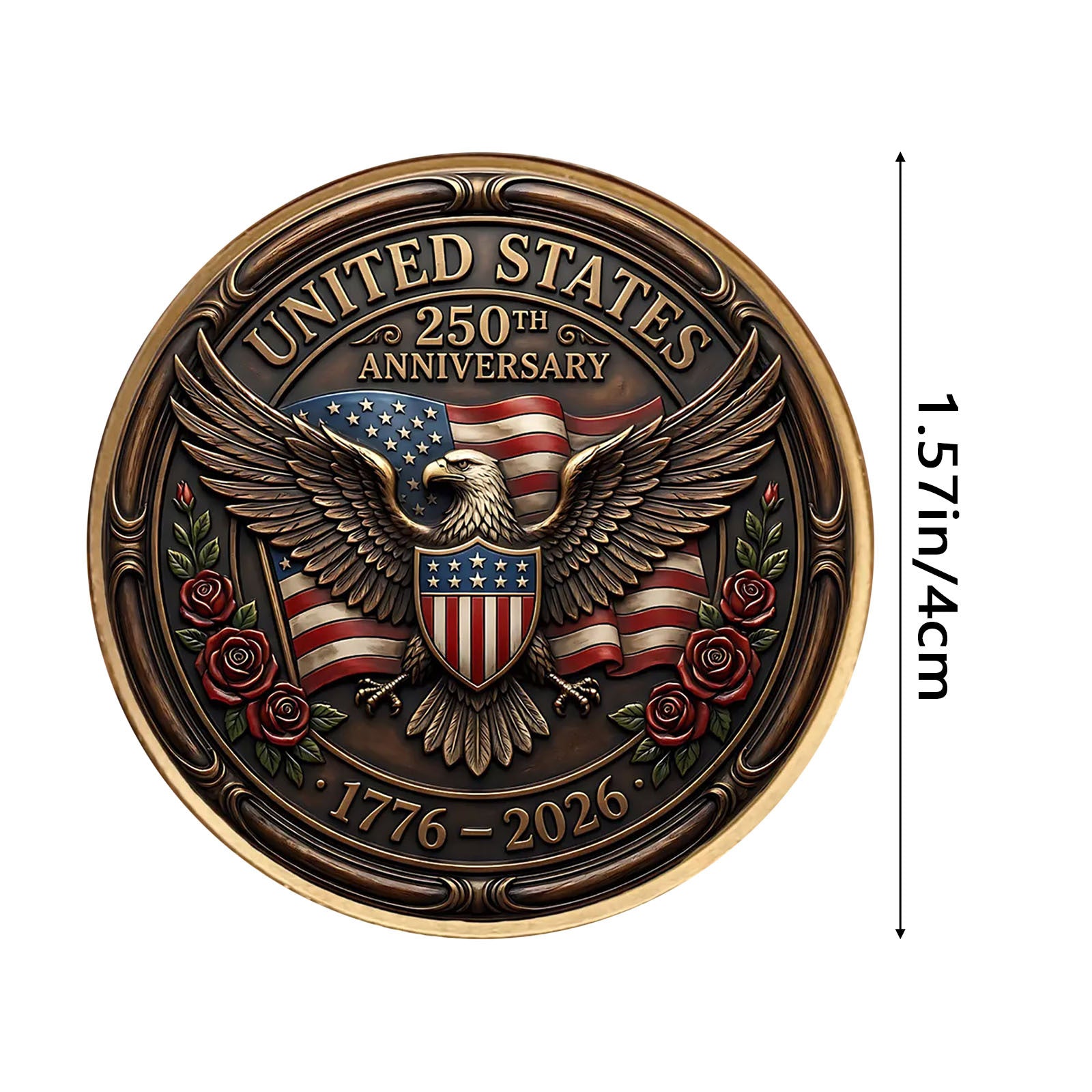 3D Embossed 250th Anniversary Commemorative Coin