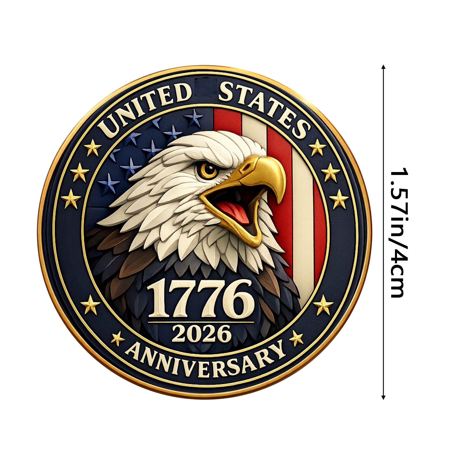 3D Embossed 250th Anniversary Commemorative Coin