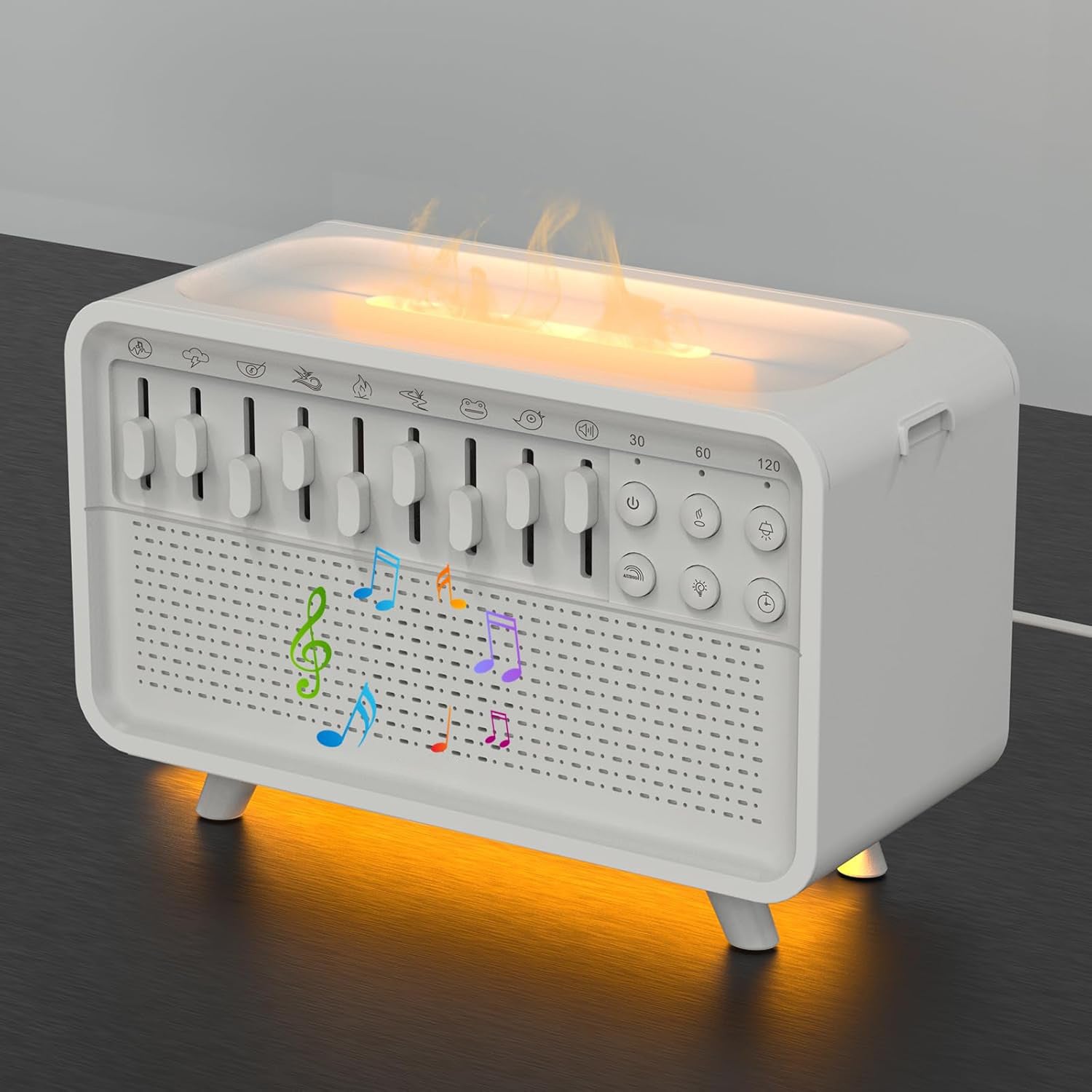 3 In 1 Bluetooth Speaker White Noise Sleep Night Light Humidifier All-in-one Machine Free Combination Of 8 Group Nature Sound